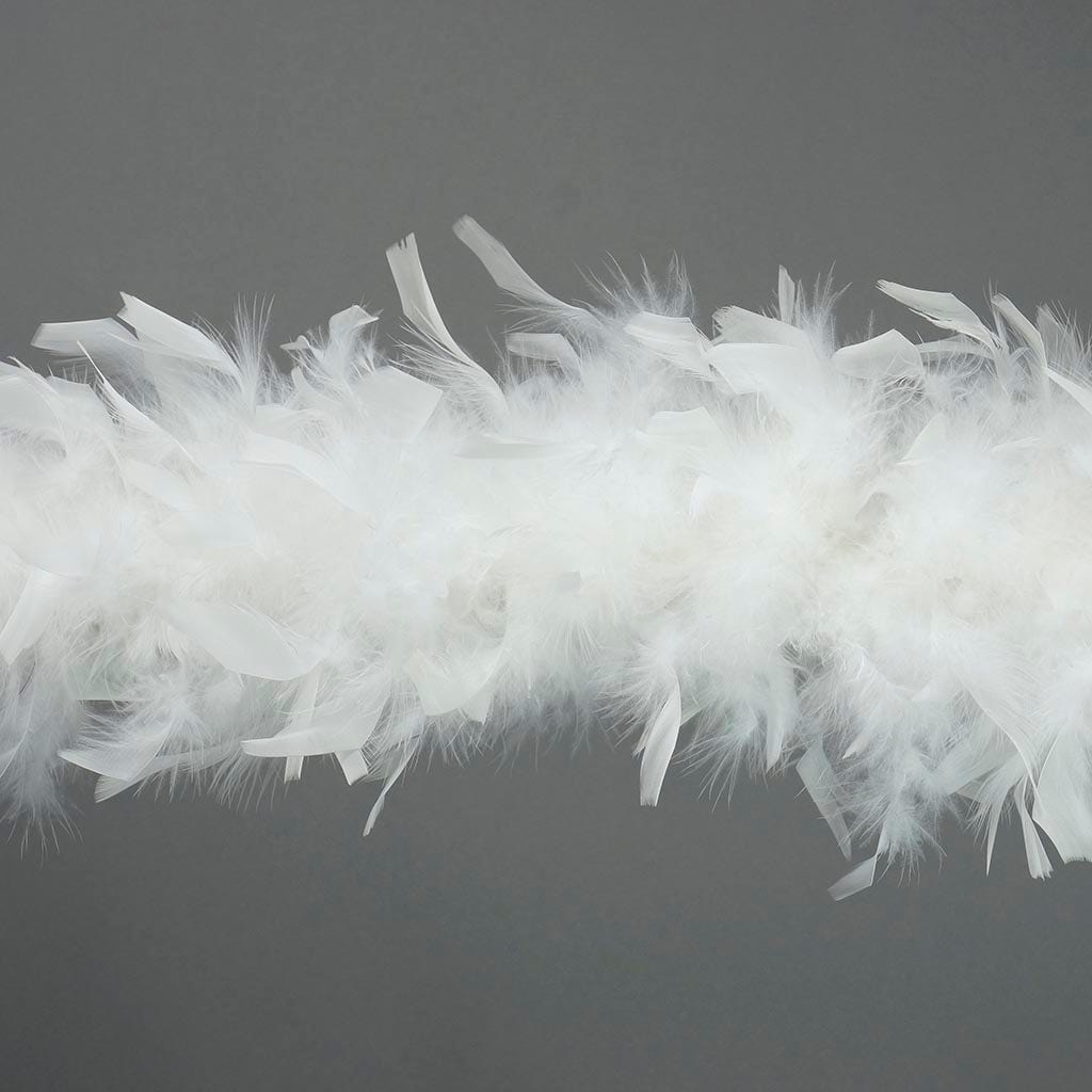 Chandelle Feather Boa - Medium Weight - White