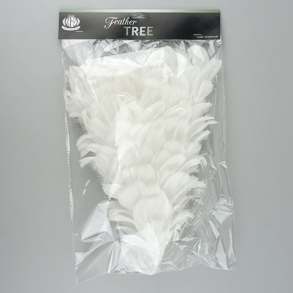 Goose Coquille Feather Tree 12" - White