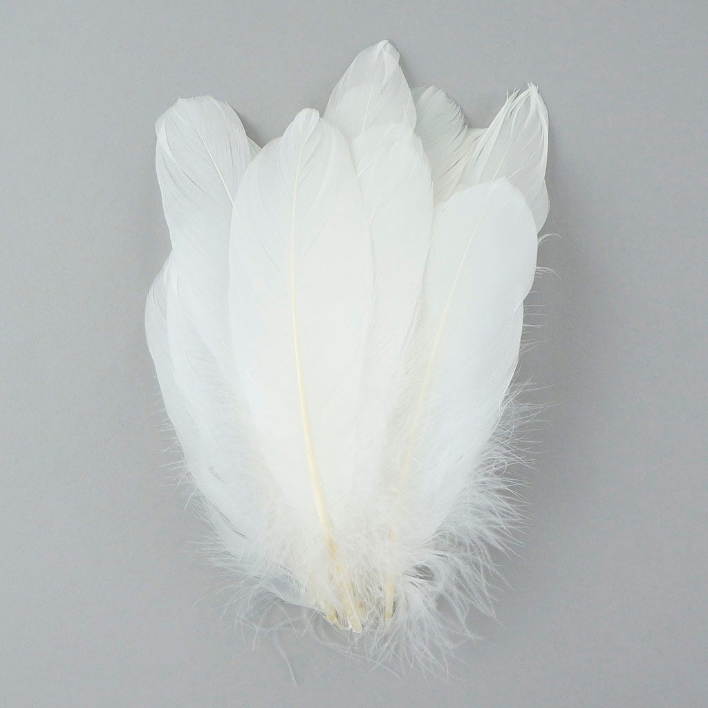 Bulk Goose Pallet Feathers 6-8 Inch - 1/4 LB -  White