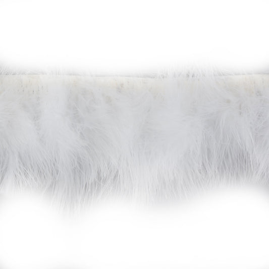 Marabou Feather Fringe - White
