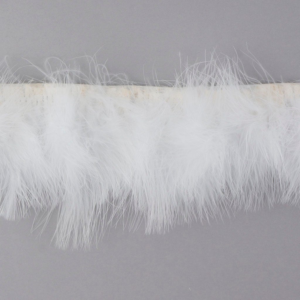 Marabou Feather Fringe - White