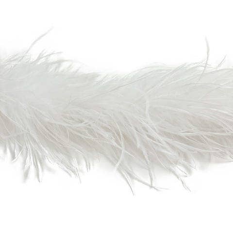 Ostrich Feather Boa - Value Two-Ply - White