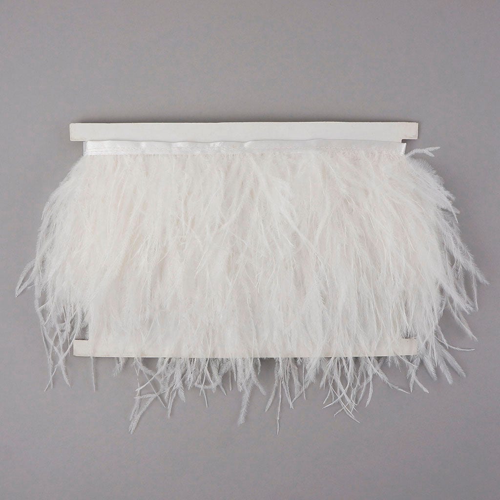 Ostrich Feather Fringe 2PLY - White