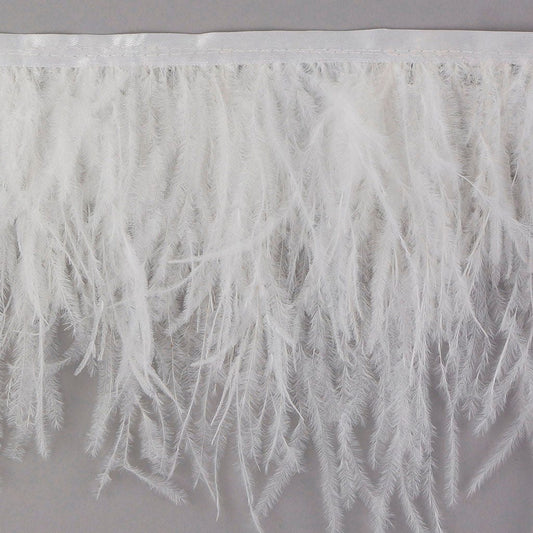 Ostrich Feather Fringe 2PLY - White