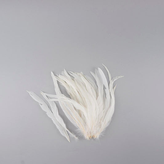 Rooster Coque Tails White-Dyed - White
