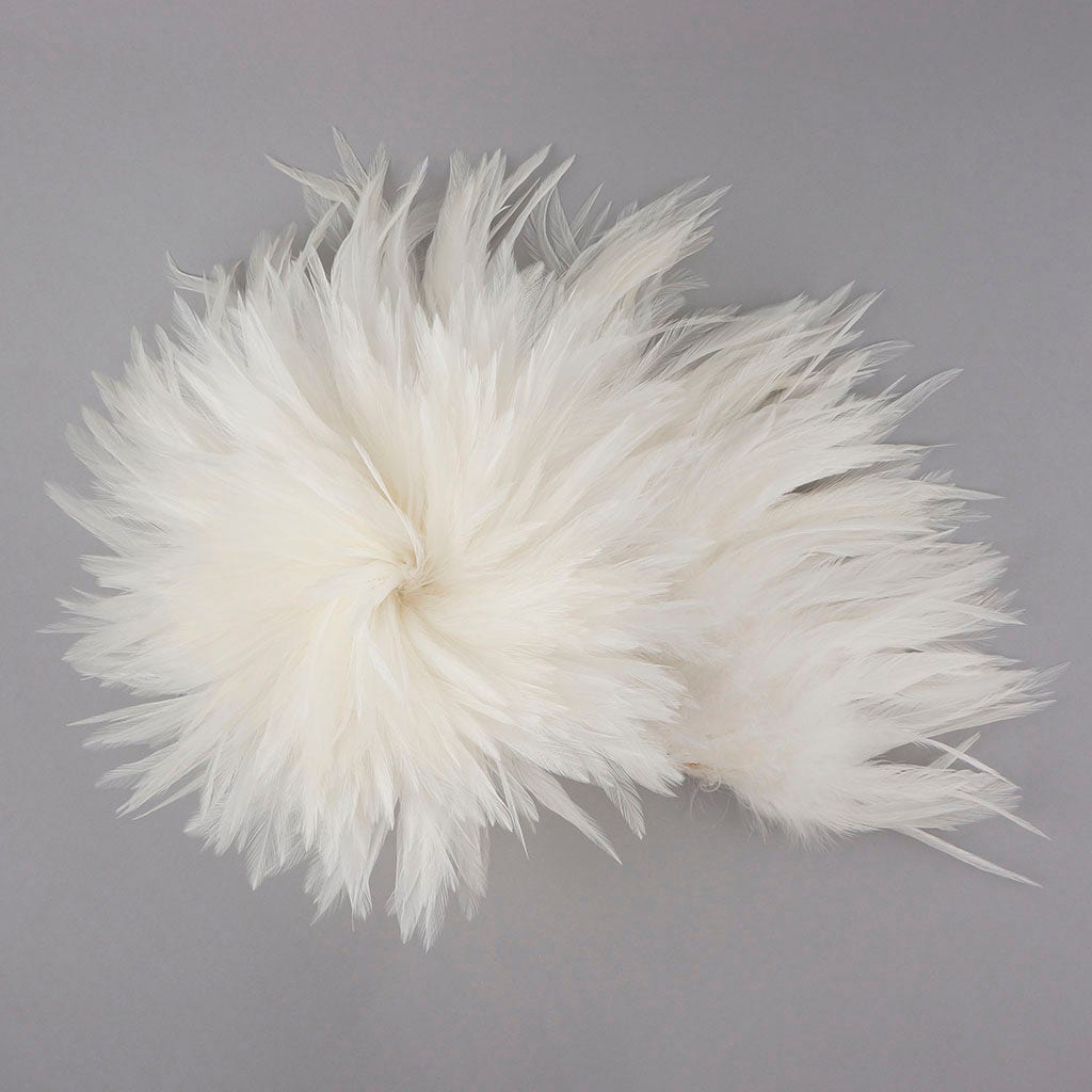 Zucker Feather Products Rooster Saddles White Dyed - 6-8 inch - White