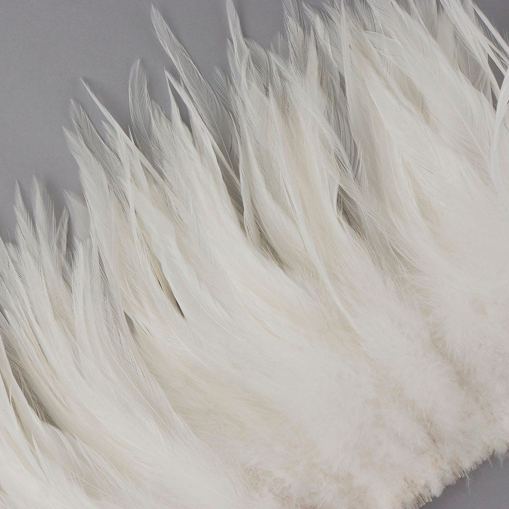 Rooster Saddles-White-Dyed - White