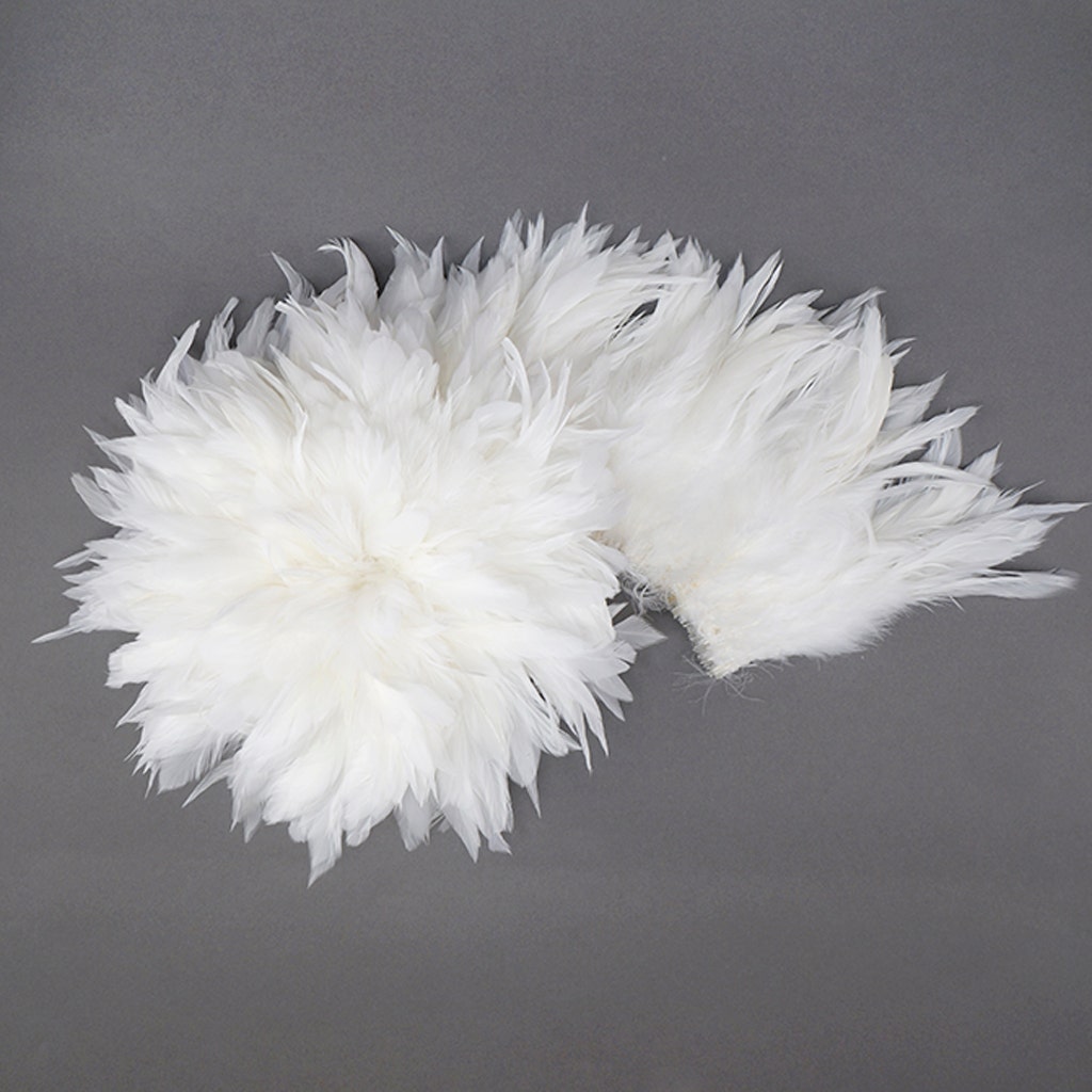 Rooster Schlappen-White-Dyed 1YD - White