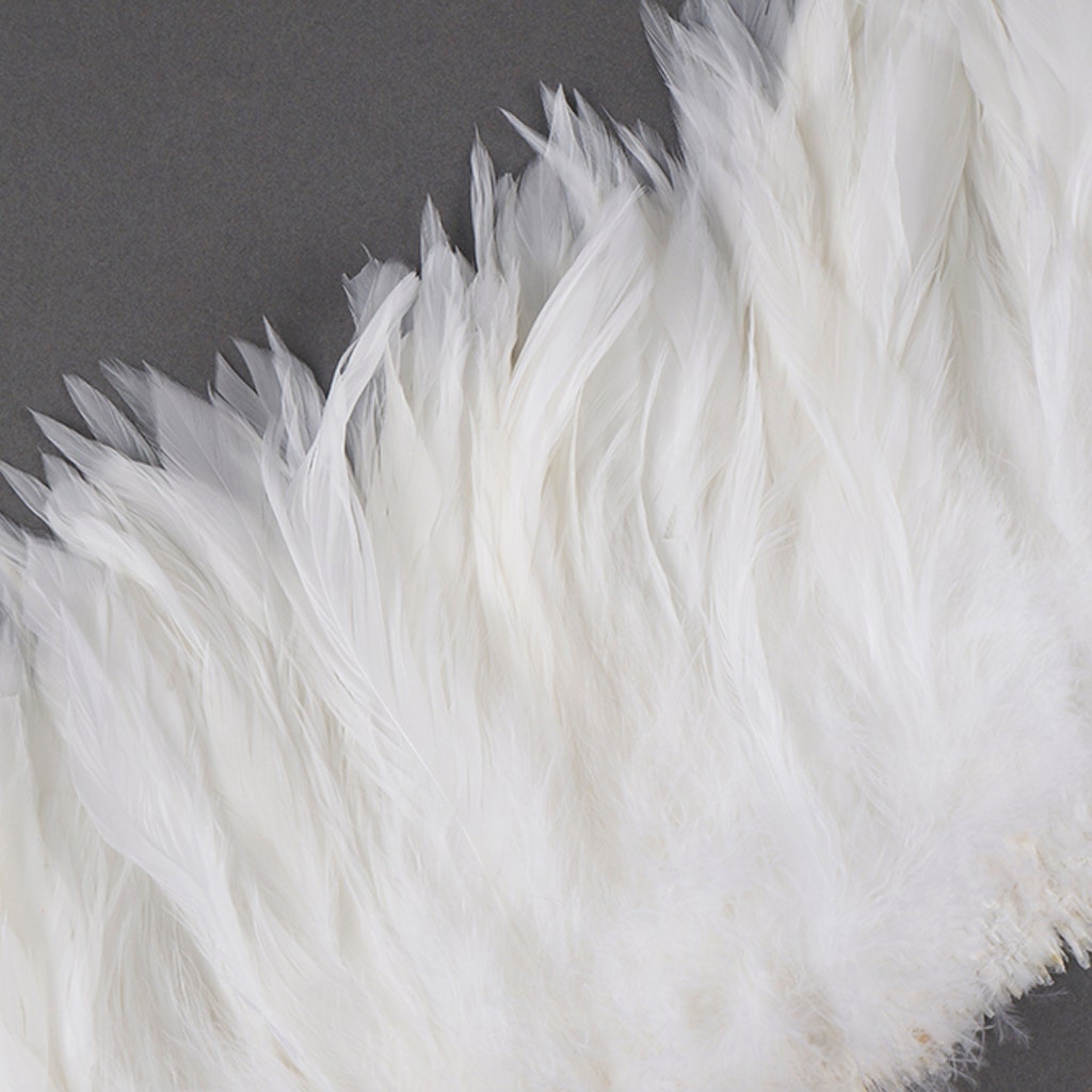 Rooster Schlappen-White-Dyed 1YD - White