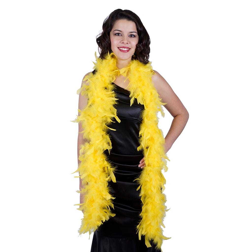 Chandelle Feather Boa - Lightweight - Yellow