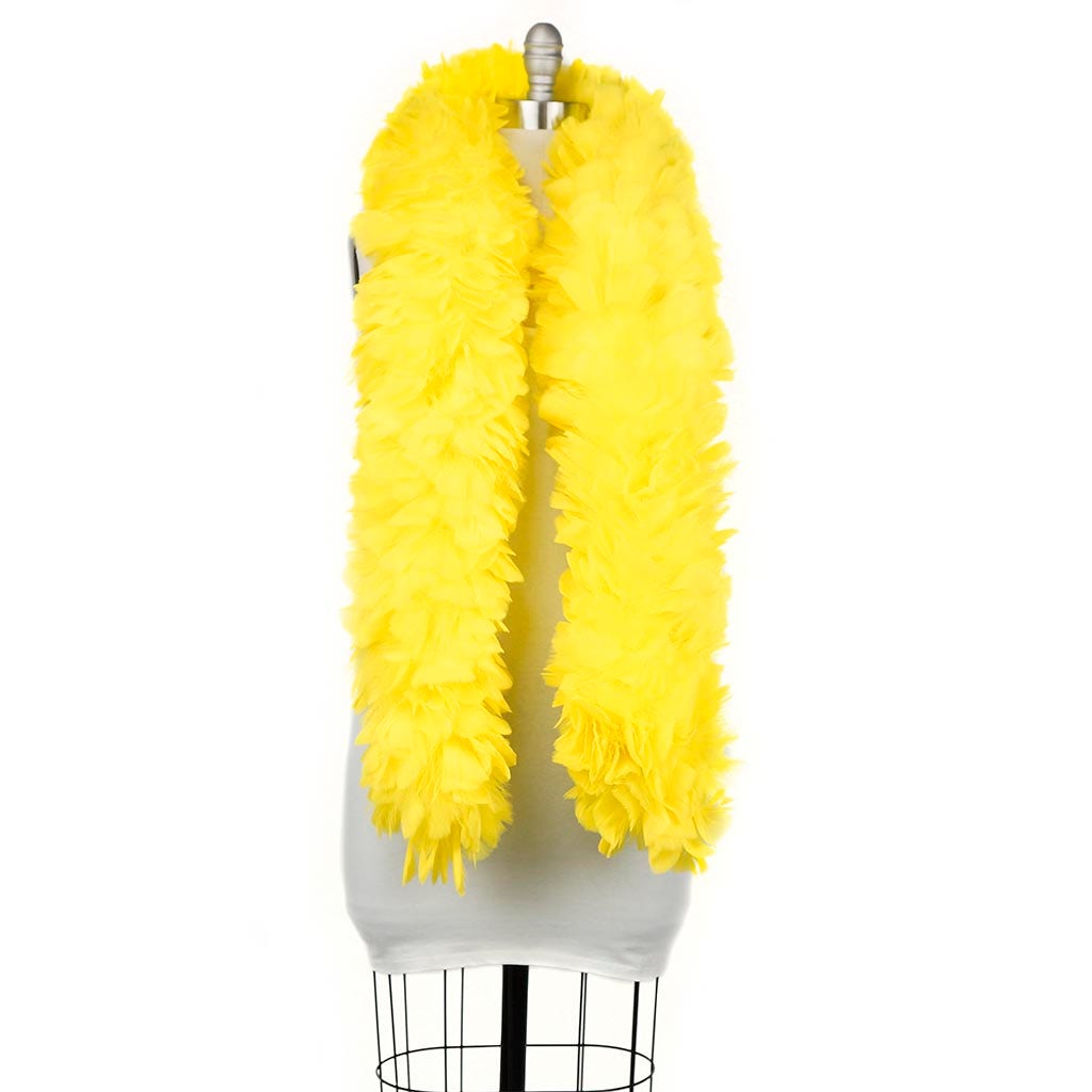Turkey Feather Boa 6-8"- Fluorescent Yellow