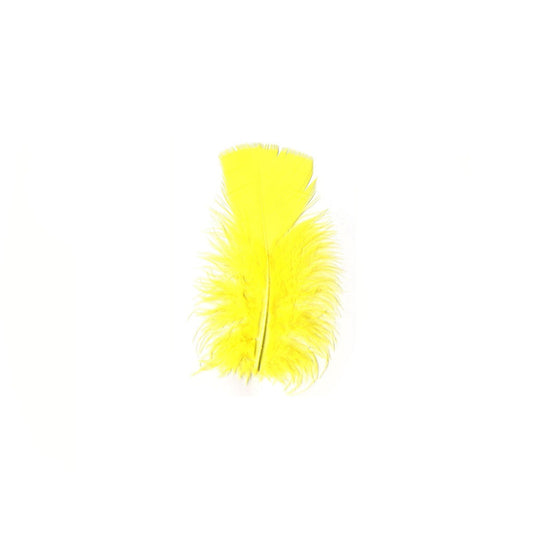 Loose Turkey Plumage Feathers - Fl Yellow