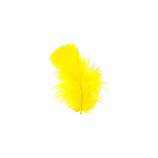 Loose Turkey Plumage Feathers - Yellow