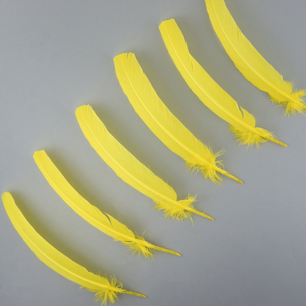 Turkey Quills Selected - Fluorescent Yellow